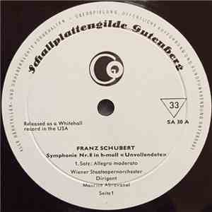 Franz Schubert, Wiener Staatsopernchor, Maurice de Abravanel - Symphonie Nr. 8 In H-moll "Unvollendete" download free